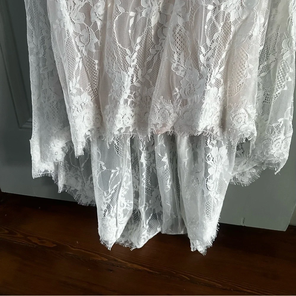 NWT Lulus Valeria White Lace Strapless Bustier Maxi Dress - Picture 10 of 13